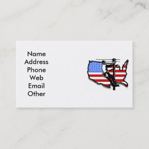 Lineman or Electrician Business Cards