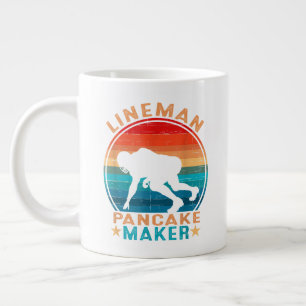 Lineman Pancake Maker - American Football Large Coffee Mug