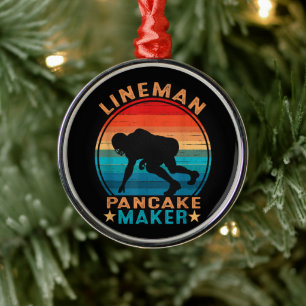 Lineman Pancake Maker - American Football Metal Ornament