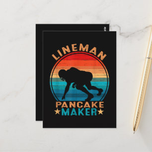Lineman Pancake Maker - American Football Postcard