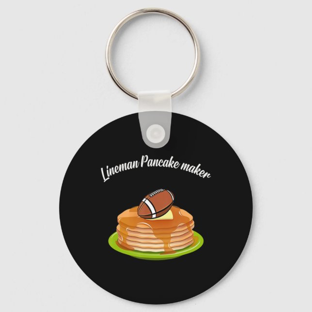 Lineman Pancake maker Football  Keychain (Front)