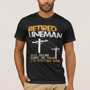 Lineman Retirement Funny Electrician Occupation T-Shirt