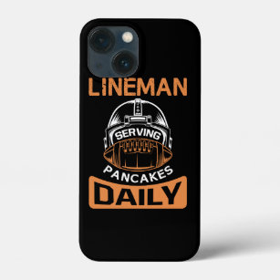 lineman-serving-pancakes-daily-tshirt-design iPhone 13 mini case