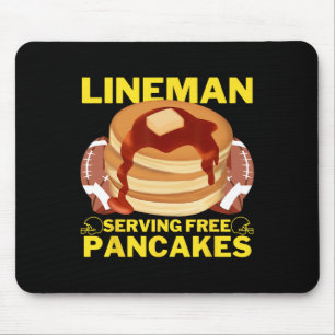 Lineman Serving Pancakes Football Lineman Mouse Pad