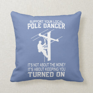 LINEMAN THROW PILLOW