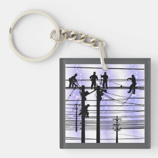 Linemen Over Texas Graphic  Keychain