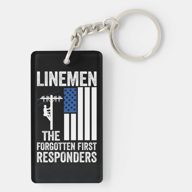 Linemen the forgotten first responders keychain (Dos)