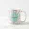 Linen and Mint Monogrammed Damask Print