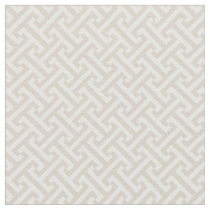 Linen Beige Greek Key Pattern Fabric