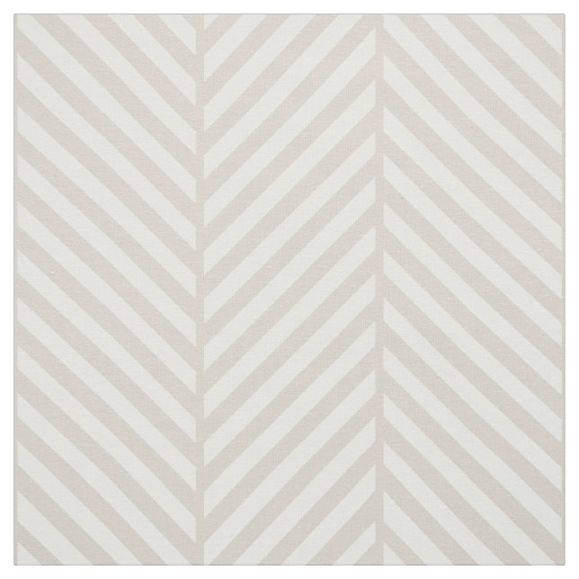 Linen Beige Herringbone Large Scale Fabric (Swatch)