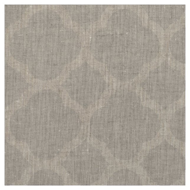 Linen Beige Modern Quatrefoil Large Scale Fabric (Swatch)