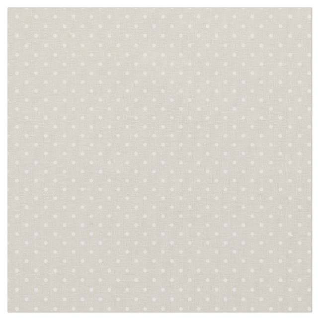 Linen Beige Tiny Dots Fabric (Close Up)