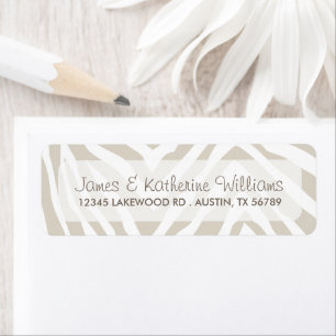 Linen Beige Zebra Animal Print Modern Wedding