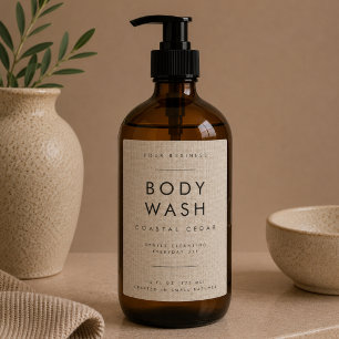 Linen Body Wash Spa Salon Branding Label