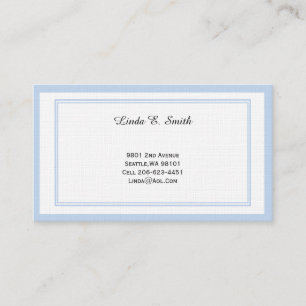 Linen Classic Bordered Calling Card