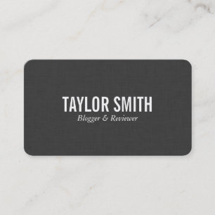 Linen   Dark Business Card