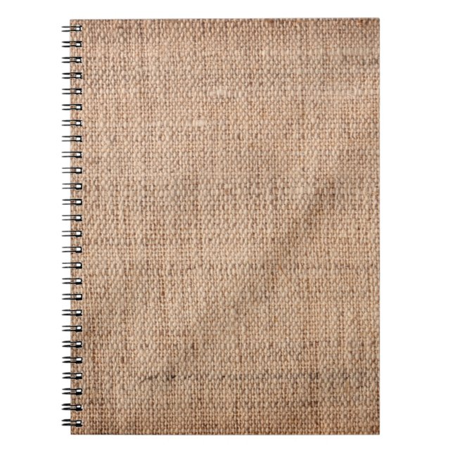 Linen duck coarse grain canvas crumpled vignette t notebook (Front)