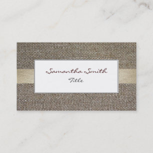 Linen fabric ecological elegant Business card