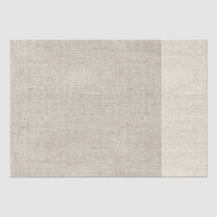 Linen Fabric Two Tone Natural Designer Chic Tissue Paper