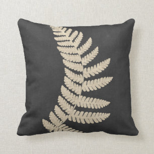Linen Fern Throw Pillow