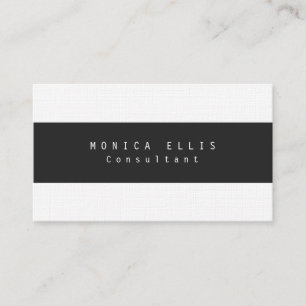 Linen Gray Striped Original Plain Professional Business Card