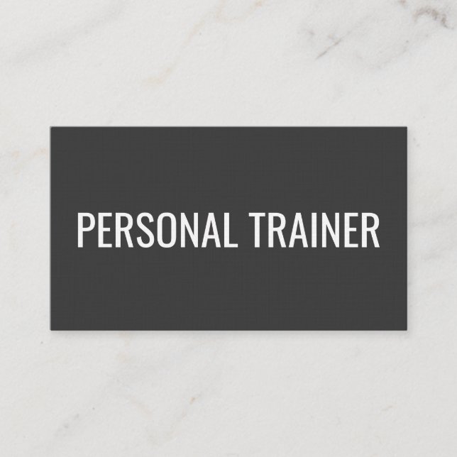 Linen Grey Personal Trainer Fitness Minimalist Business Card (Front)