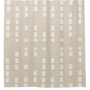 Linen Look Geometric Blocks Pattern