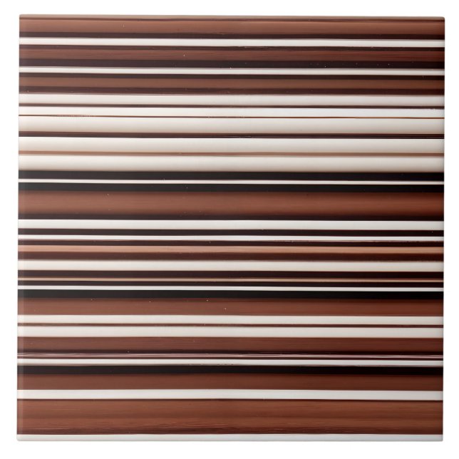 Linen Luxury Modern Brown White Texture Collection Tile (Front)