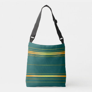 Linen Luxury Modern Green Gold Texture Collection Crossbody Bag