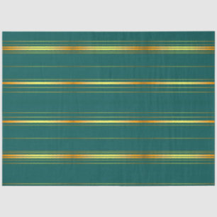 Linen Luxury Modern Green Gold Texture Collection Tissue Paper