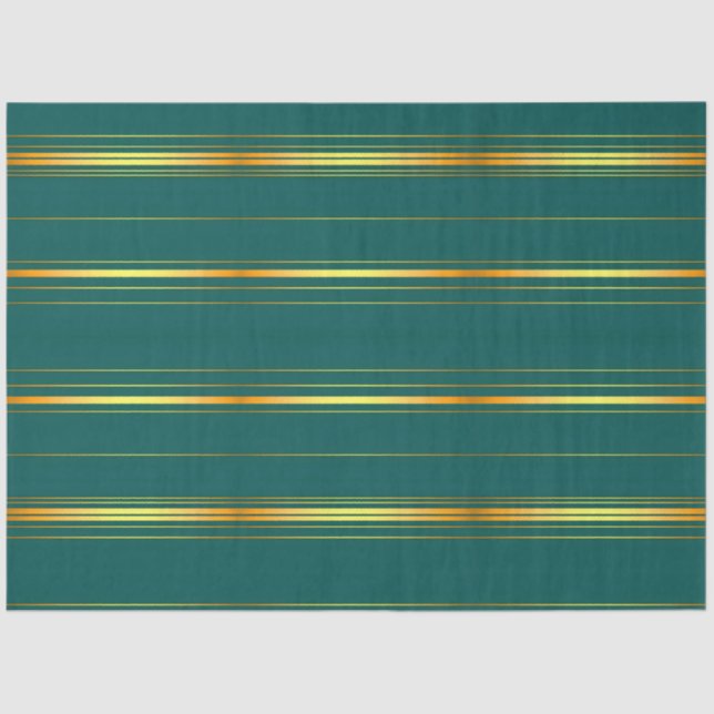 Linen Luxury Modern Green Gold Texture Collection Tissue Paper (Front)