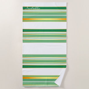 Linen Luxury Popular Green Gold Texture Collection Beach Towel