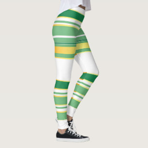 Linen Luxury Popular Green Gold Texture Collection Leggings