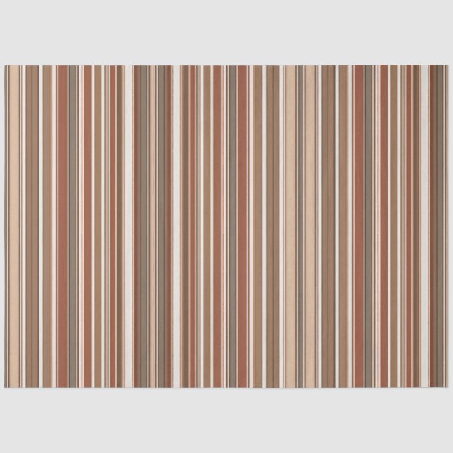 Linen Luxury Trendy Brown White Texture Collection Tissue Paper (Front)