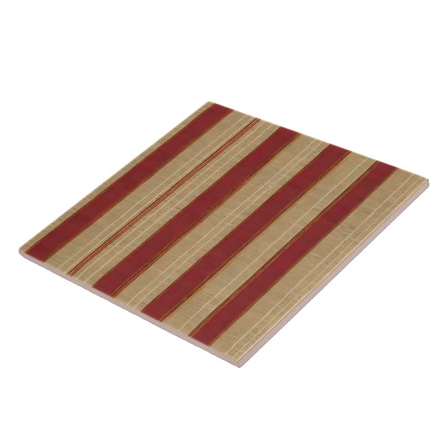 Linen Luxury Trendy Burgundy Gold Collection Tile (Side)