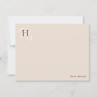 Linen & Marsala Stacked Initials Elegant
