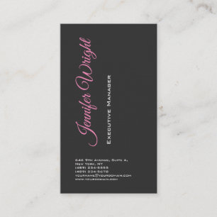 Linen minimalist elegant unique modern grey plain business card