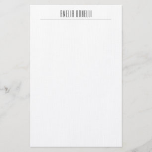 Linen Minimalist Professional Plain Modern Stationery