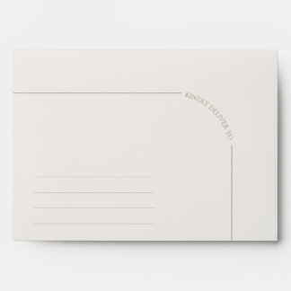 Linen Modern Minimalist Arch Wedding Envelope