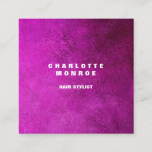 Linen Modern Minimalist Professional Feminine Pink Square Business Card