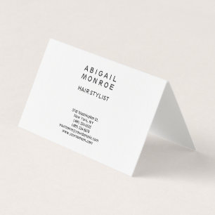 Linen Modern Minimalist Professional Plain White Business Card