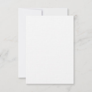 Linen Paper Flat Wedding Thank You Card