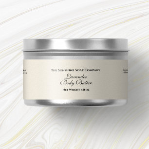 Linen Paper Style Cosmetics Jar Label