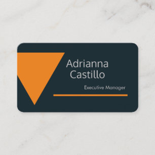 Linen Plain Simple Orange Blue Grey Minimalist Business Card