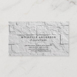 Linen Plain Simple Professional Minimalist Wall Business Card