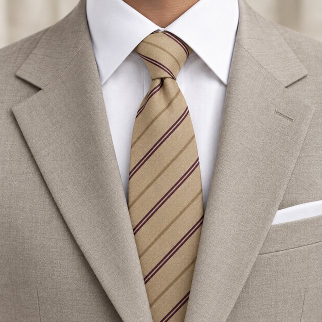 Linen Plum Diagonal Stripes Tie (Creator Uploaded)