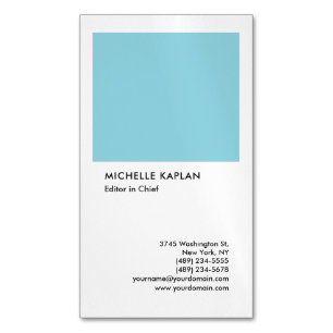 Linen Professional Exclusive Special Blue White Magnetic Business Card