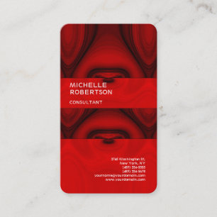 Linen Red Abstract Minimalist Modern Business Card