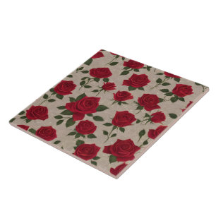 Linen Roses Beautiful Trendy Collection Tile