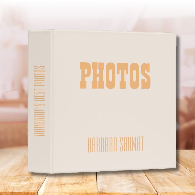 Linen Simple Elegant Personalized Name  Binder (Creator Uploaded)